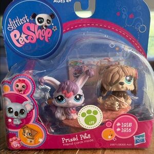 Littlest Pet Shop Prized Pets Bunny 1815 and Sheepdog 1816, 2010